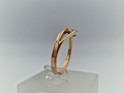 Zelta gredzens ar cirkoniju, 2.82 g, izm. 18.5