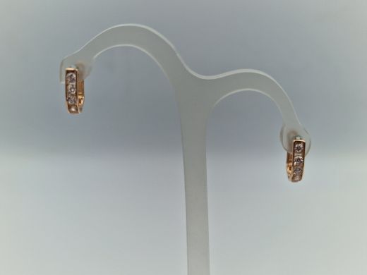 Zelta auskari ar cirkoniju, 1.16 g