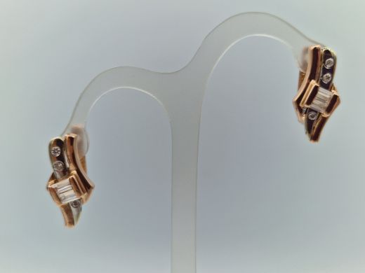 Zelta auskari ar cirkoniju, 5.69 g