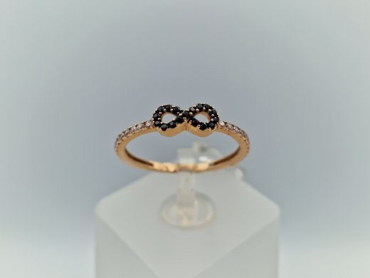 Zelta gredzens ar cirkoniju, 1.51 g, izm. 18