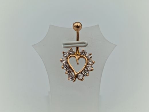 Золотой кулон с цирконом, 2.47 г