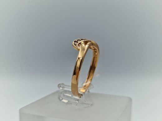 Zelta gredzens ar cirkoniju, 1.53 g, izm. 16.5