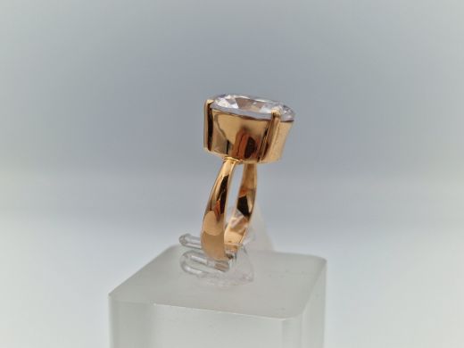 Zelta gredzens ar cirkoniju, 8.22 g, izm. 17.5