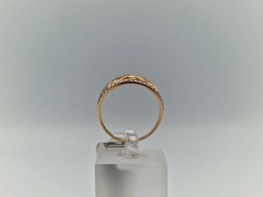 Zelta gredzens ar cirkoniju, 2.64 g
