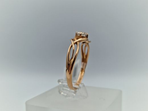 Zelta gredzens ar cirkoniju, 1.74 g, izm. 19