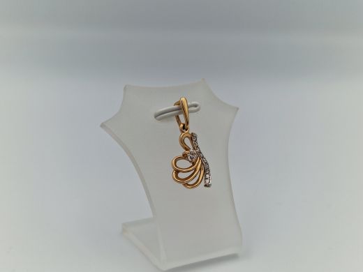 Zelta kulons ar cirkoniju, 1.08 g