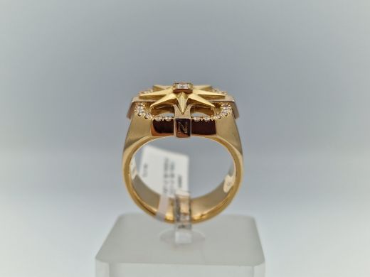 Zelta gredzens ar briljantu, 30.78 g