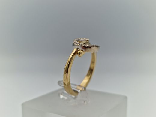 Zelta gredzens ar briljantiem, 3.89 g, izm. 16