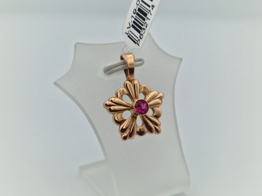 Золотой кулон с кораллом, 3.36 г