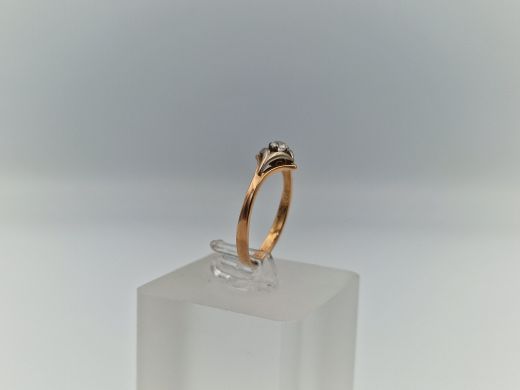 Zelta gredzens ar cirkoniju, 1.74 g, izm. 17.5