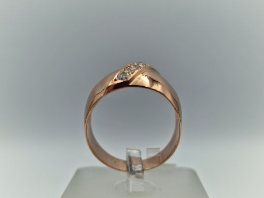 Zelta gredzens ar cirkoniju, 5.04 g, izm. 19.5