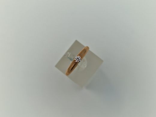 Zelta gredzens ar cirkoniju, 1.54 g, izm. 16.5