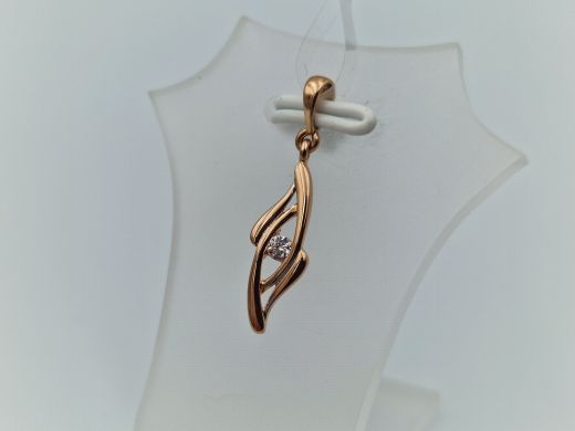 Золотой кулон с цирконом, 0.69 г