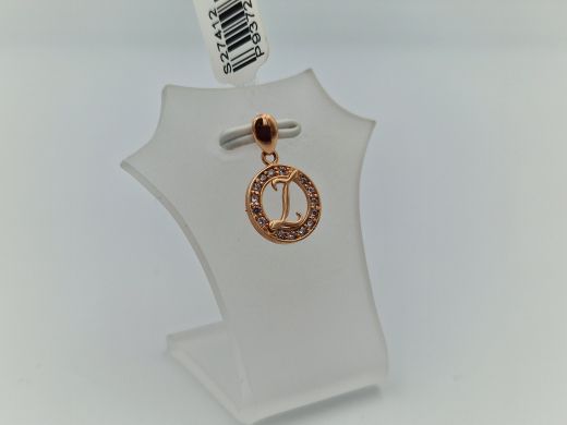 Zelta kulons ar cirkoniju, 0.87 g