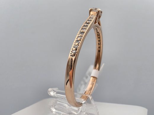 Gold ring with diamond, 1.49 g, size 18
