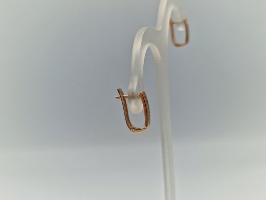 Zelta auskari ar cirkoniju, 1.61 g