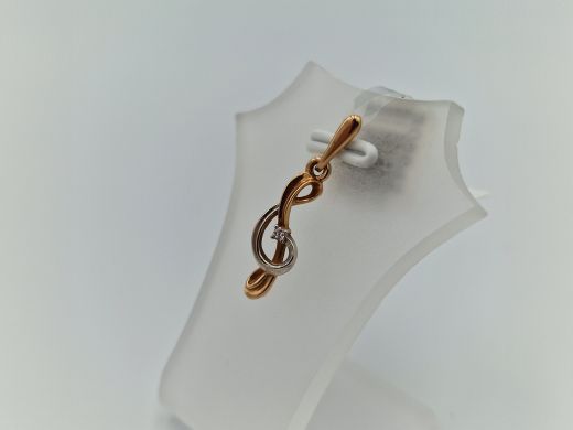 Zelta kulons ar cirkoniju, 0.86 g