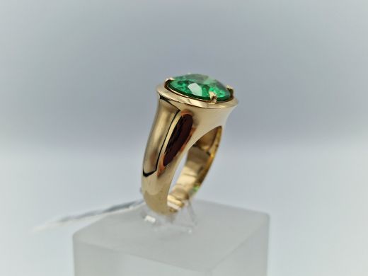 Zelta gredzens ar cirkoniju, 15.3 g, izm. 19