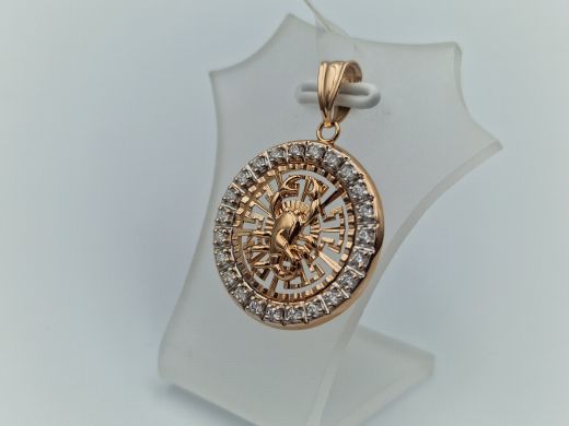 Zelta kulons ar cirkoniju, 2.03 g