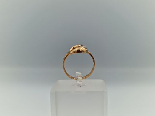 Zelta gredzens ar cirkoniju, 2.12 g, izm. 17