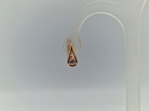 Zelta auskari ar cirkoniju, 2.08 g