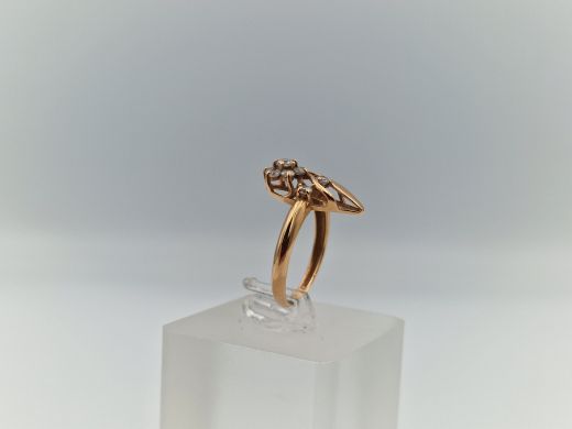 Zelta gredzens ar cirkoniju, 2.31 g, izm. 16