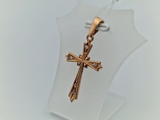 Золотой кулон с цирконом, 1.27 г