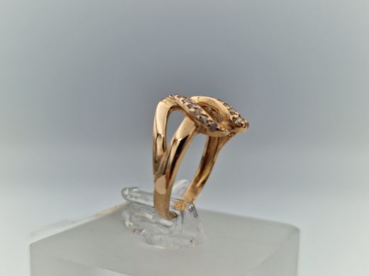 Zelta gredzens ar cirkoniju, 1.7 g, izm. 15