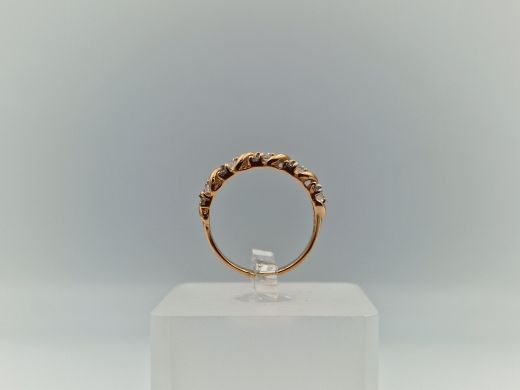 Zelta gredzens ar cirkoniju, 1.35 g, izm. 16