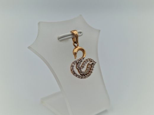 Zelta kulons ar cirkoniju, 1.16 g