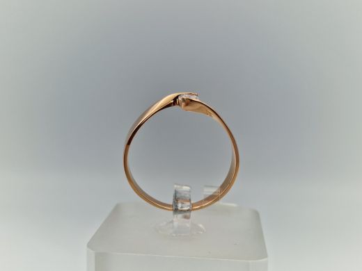 Zelta gredzens ar cirkoniju, 2.44 g, izm. 19.5