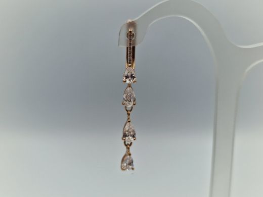 Zelta auskari ar cirkoniju, 3.02 g