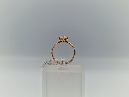 Zelta gredzens ar briljantu, 2.65 g, izm. 17