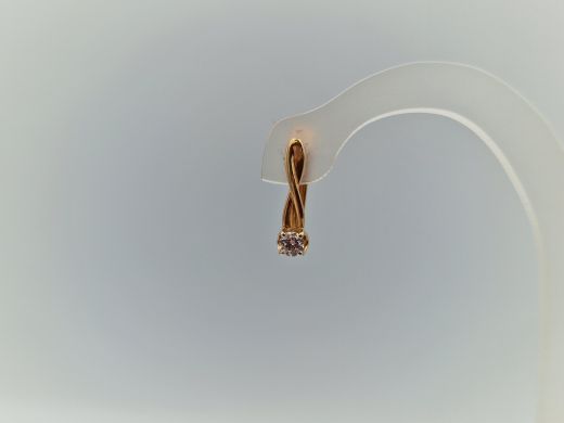 Zelta auskari ar cirkoniju, 2.1 g