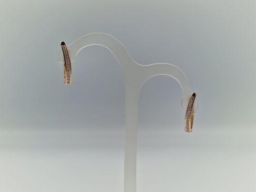 Zelta auskari ar cirkoniju, 2.48 g