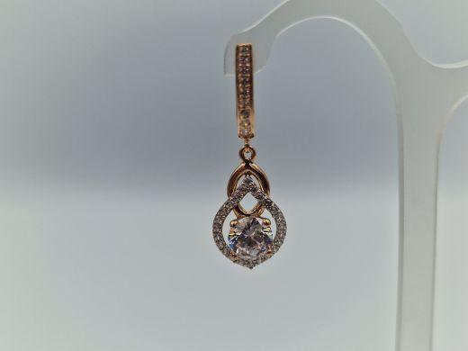 Zelta auskari ar cirkoniju, 4.35 g