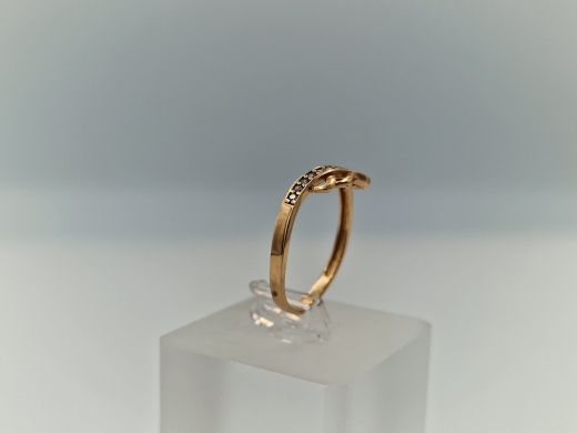 Zelta gredzens ar cirkoniju, 1.58 g, izm. 19