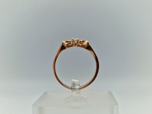 Zelta gredzens ar cirkoniju, 1.74 g, izm. 16.5