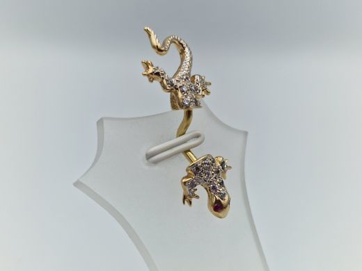 Золотой кулон с цирконом, 3.58 г