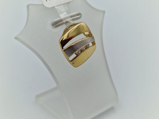 Zelta kulons ar cirkoniju, 1.72 g