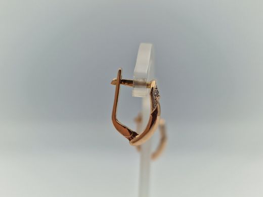 Zelta auskari ar cirkoniju, 2.34 g