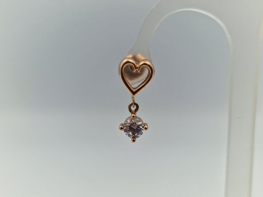 Zelta auskari ar cirkoniju, 2.36 g