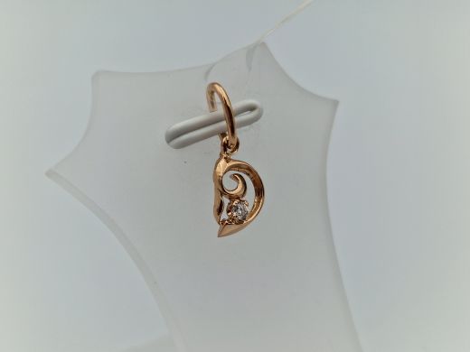 Золотой кулон с цирконом, 0.53 г