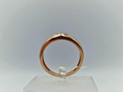 Zelta gredzens ar cirkoniju, 2.5 g, izm. 18