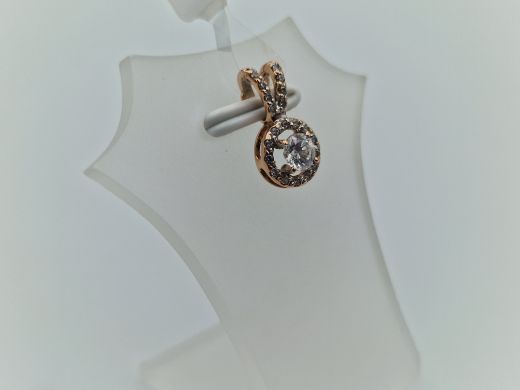 Zelta kulons ar cirkoniju, 0.87 g