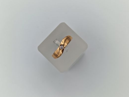 Zelta gredzens ar cirkoniju, 2.94 g, izm. 17.5