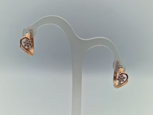 Zelta auskari ar cirkoniju, 1.31 g