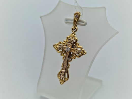 Золотой кулон с цирконом, 2.66 г