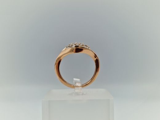 Zelta gredzens ar cirkoniju, 3.37 g, izm. 17.5