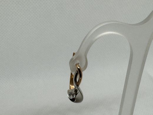 Zelta auskari ar cirkoniju, 2.81 g